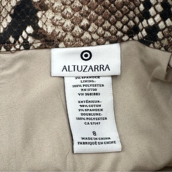 NEW - ALTUZARRA for Target women's pencil animal snake print size 8 - Picture 5 of 11